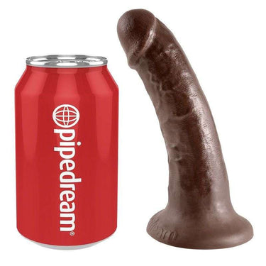 Dildo Realistico King Cock Marrone con Base a Ventosa e Dettagli Precisi